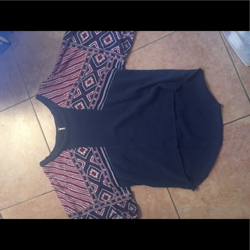 Boho short sleeve free people shirt