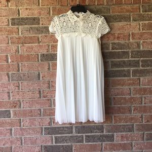 White lace embroidered ASOS dress