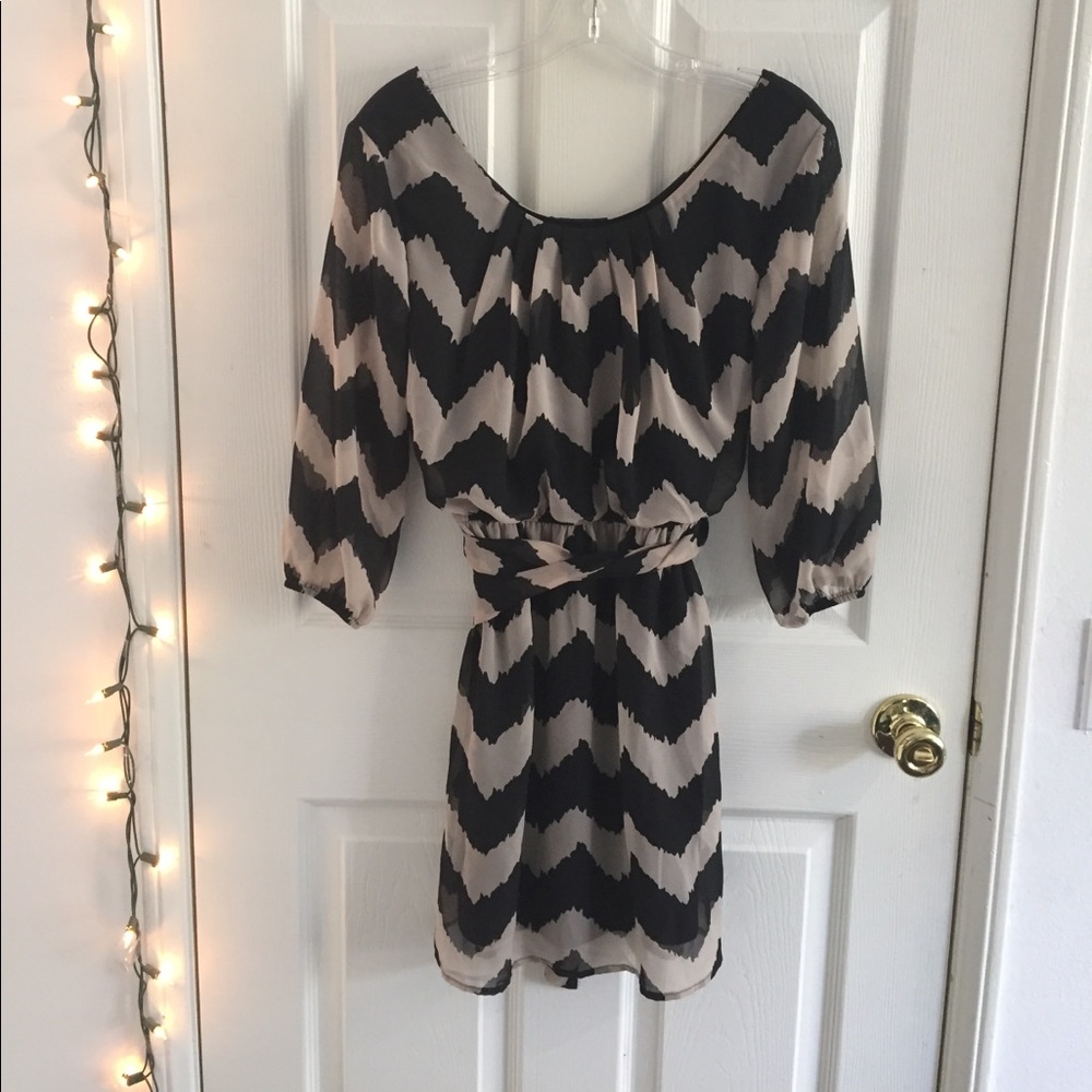 Black & Tan cocktail dress