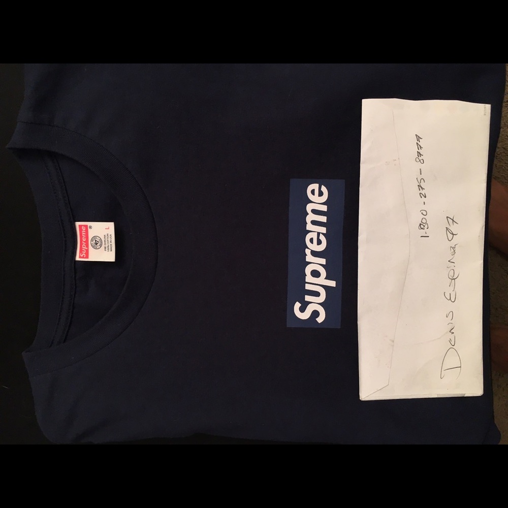 Supreme Yankees Box Logo from 2015 Sz L In Navy