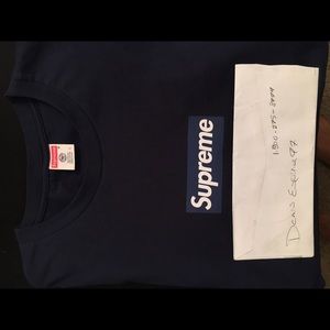 Supreme Yankees Box Logo from 2015 Sz L In Navy