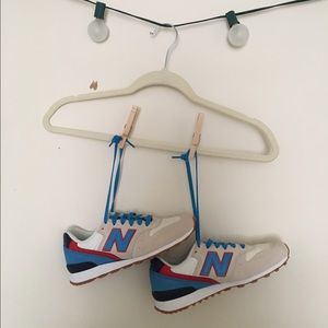 New Balance 696 Blue, Red, Cream