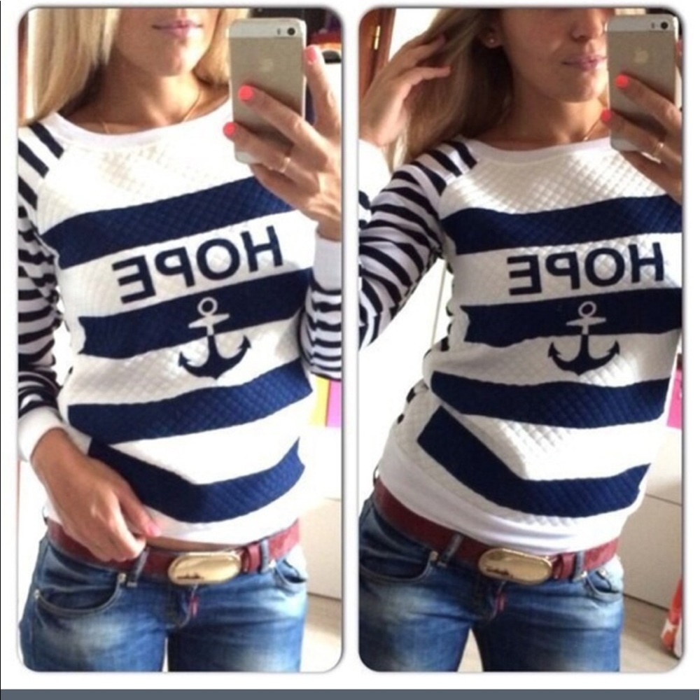 Nautical Sweatshirt w/ anchor