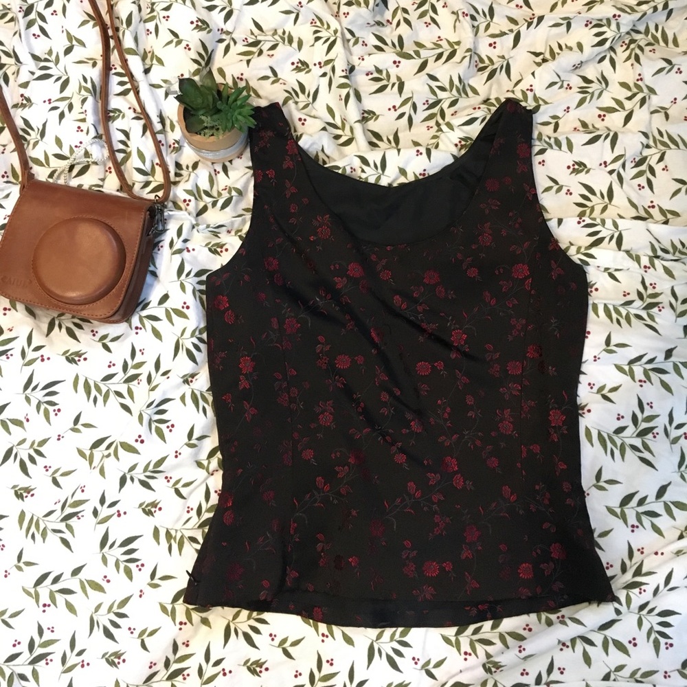Ann Taylor Cropped Printed Blouse