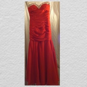 red formal dress