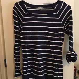 Navy Striped Long/Quarter Sleeve tee