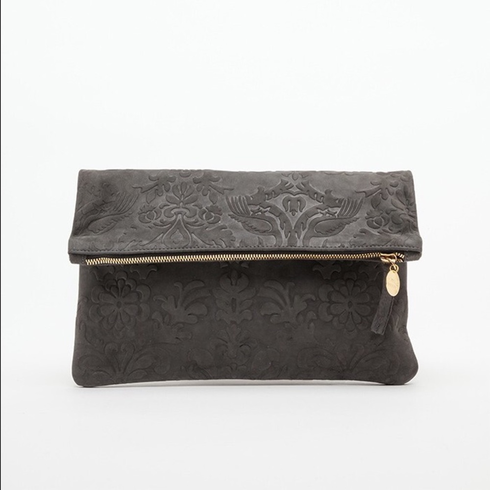 Clare V new w/ tags fold over leather clutch.
