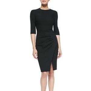 L'agence 3/4-Sleeve Side Pleated Dress