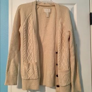 Creme knit cardigan