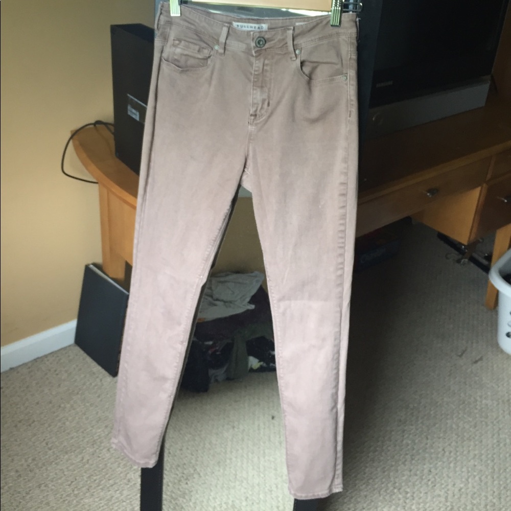 PACSUN (BULLHEAD) Brown/Tan High-Rise Skinny