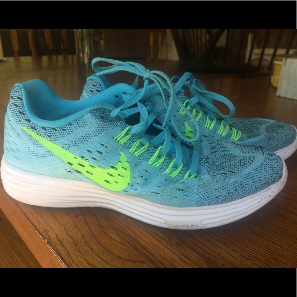 Blue and Green Nikes