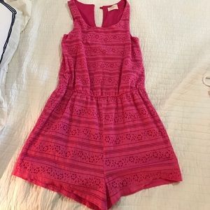 Francesca's  pink, lace romper!