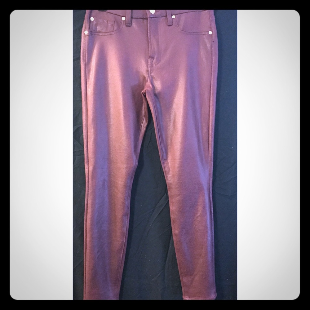 Faux Leather designer jeans