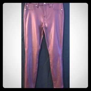 Faux Leather designer jeans