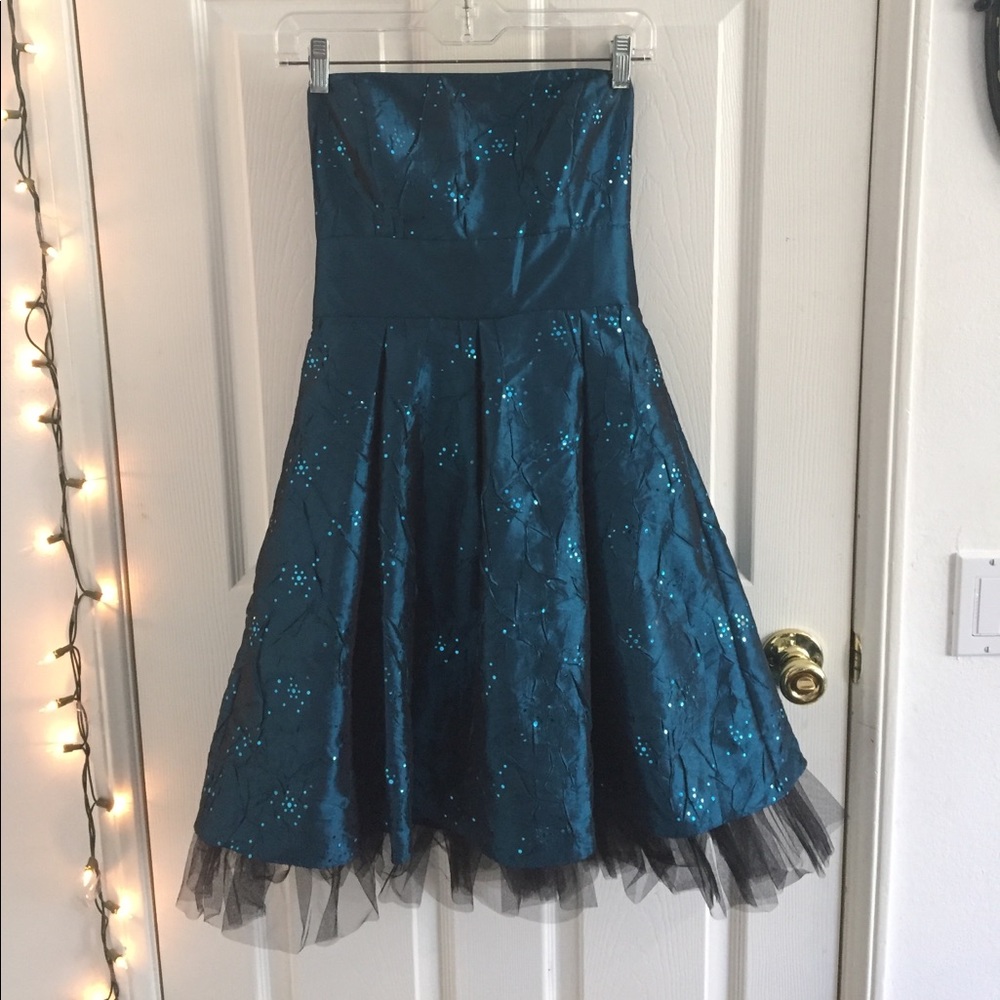 Blue sparkly homecoming dress