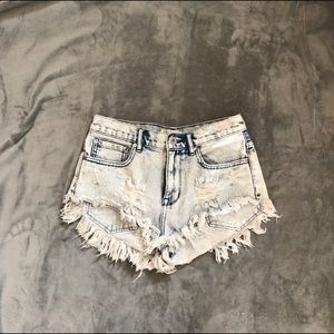 High Waisted American Flag Shorts