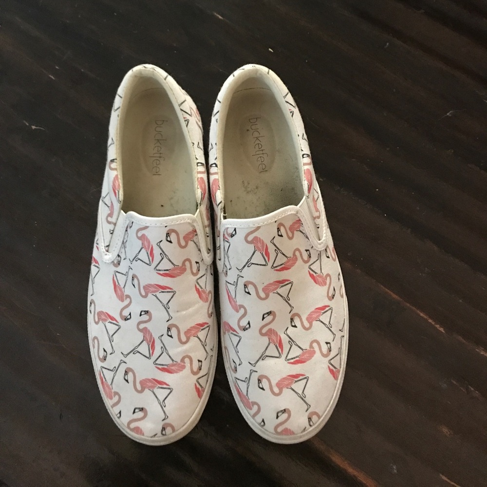 Bucket feet Flamigo Canvas Slip-On Shoes