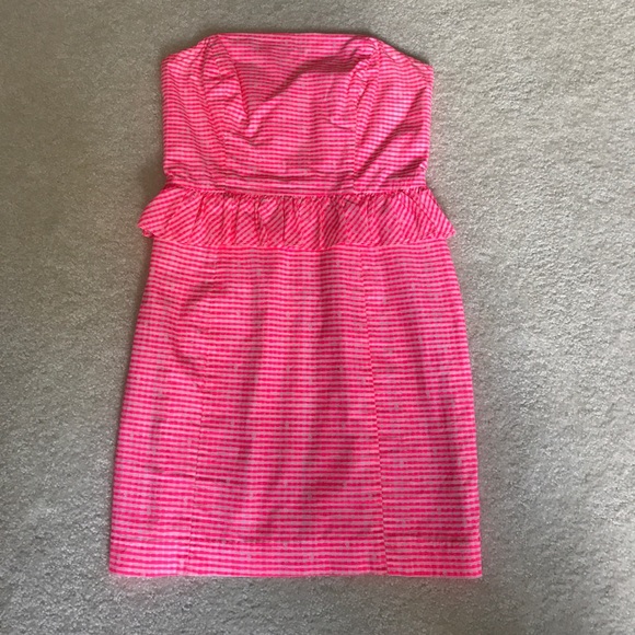 Lilly Pulitzer fluorescent strapless dress - Picture 1 of 3