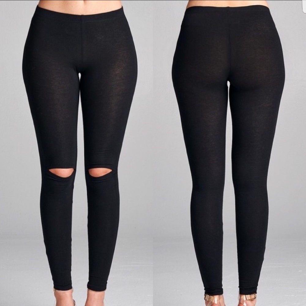 🔥Last One🔥Comfy Slit Knee Leggings - Picture 2 of 2
