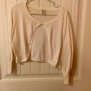 Old Navy White Short Cardigan