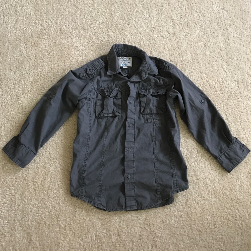 Children's place button down long sleeve shirt