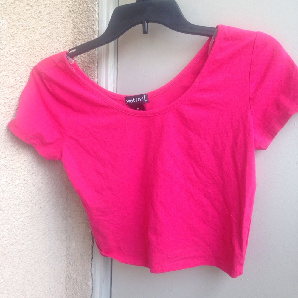 Wet Seal Hot Pink Crop Top