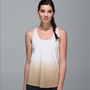 Lululemon Om Racerback Heathered White / Cashew