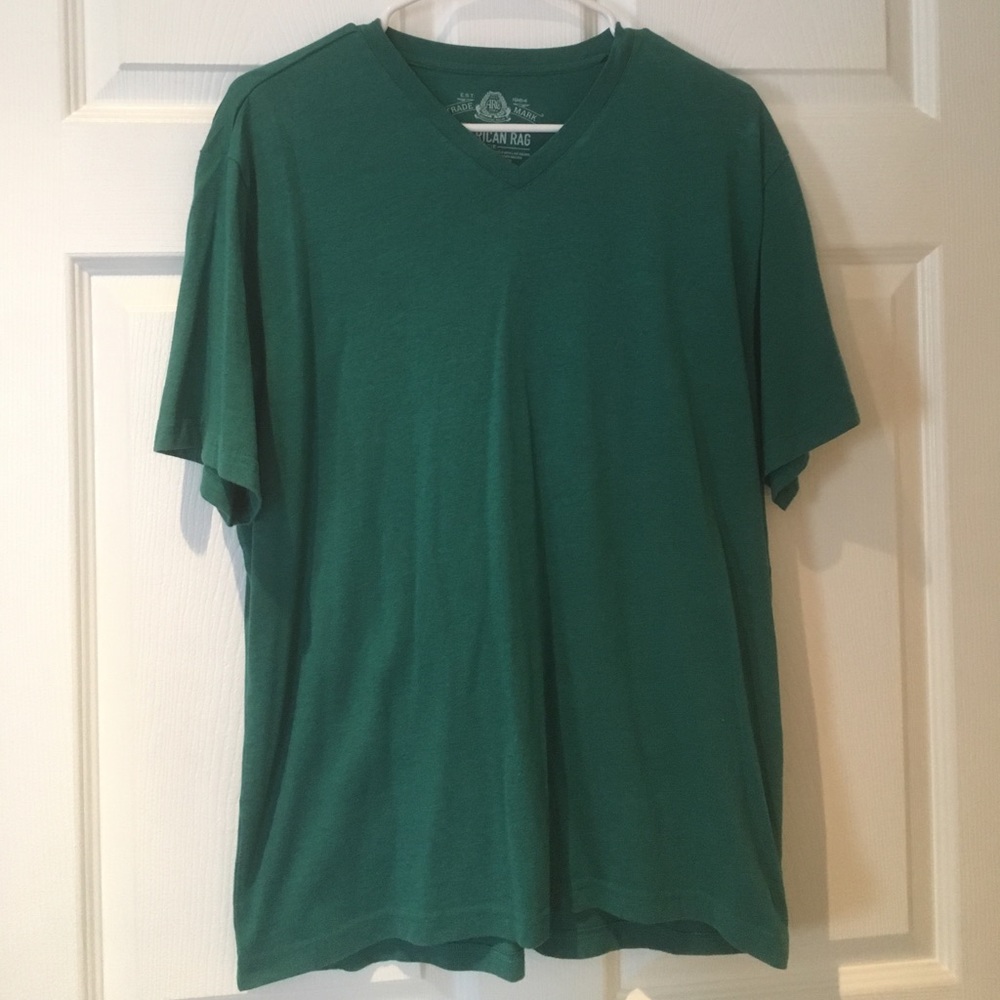 Teal V-neck short sleeve