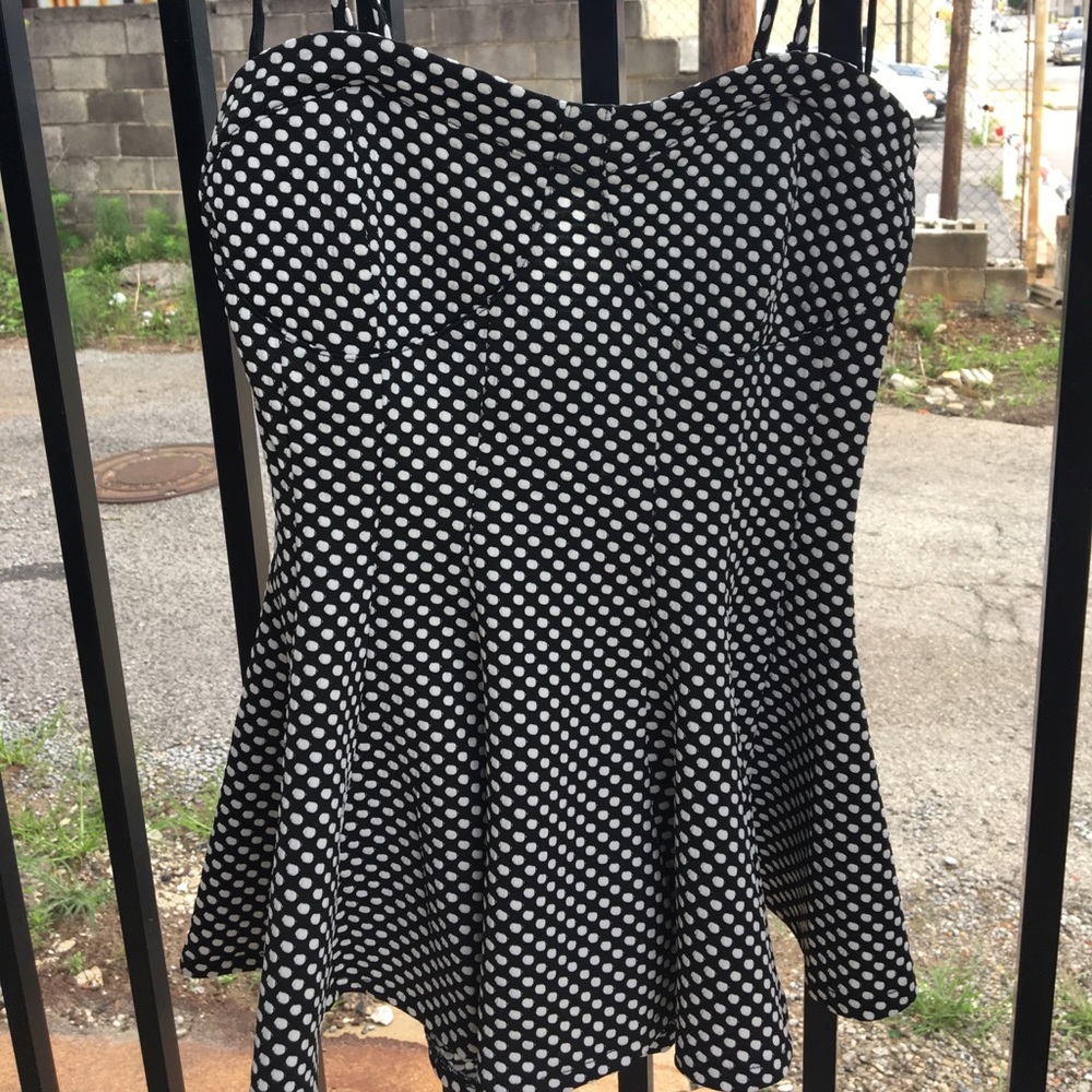 Polka dot free people tank top