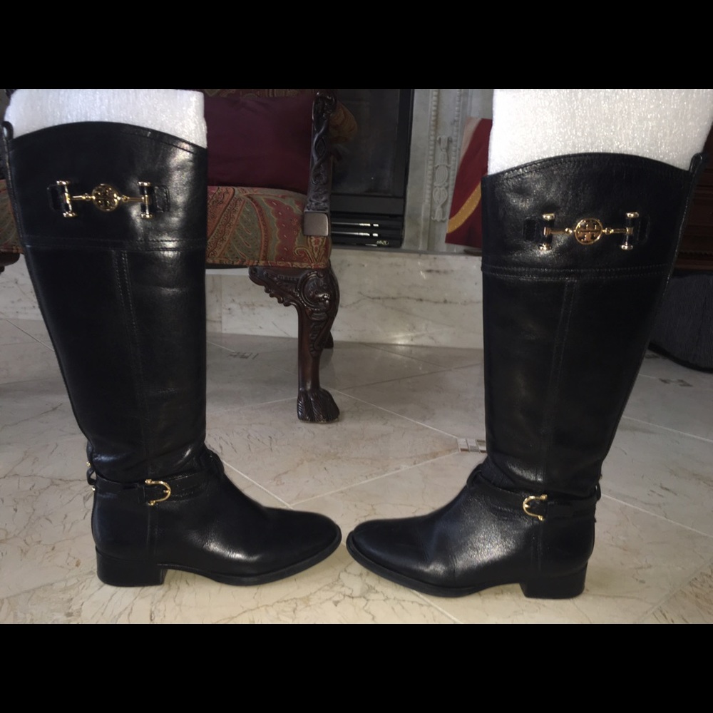 Tory Burch black riding boots