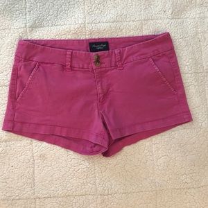 Pink AEO shorts