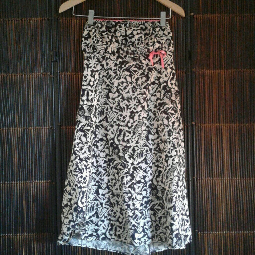 Strapless cotton dress