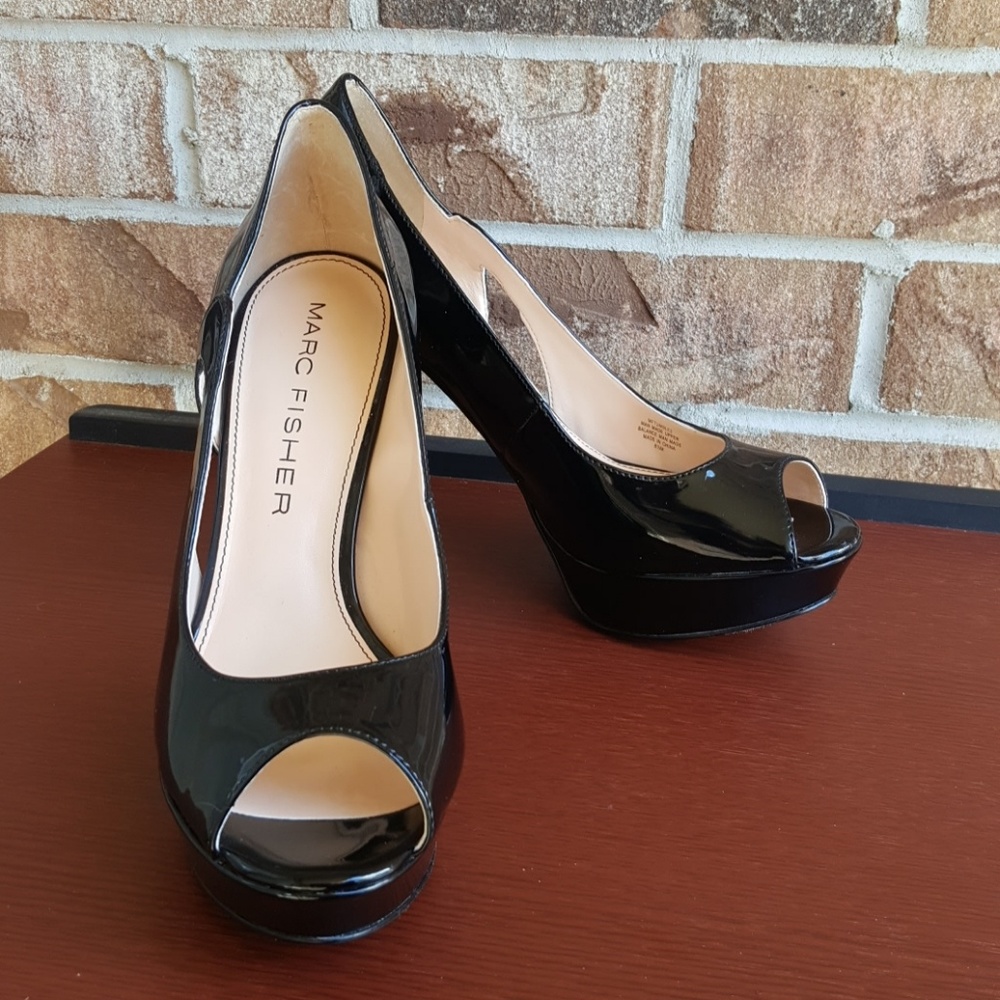 Marc Fisher Blacke patten leather shoes