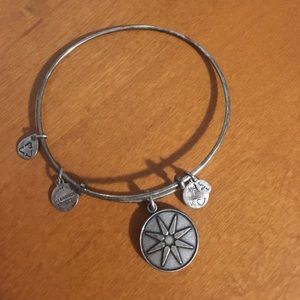 Used flower Alex & Ani bracelet/ bangle