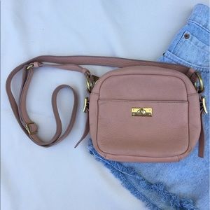 J. Crew Blush Leather Crossbody Purse