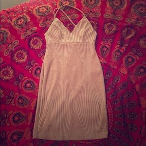 Off white light pink dress