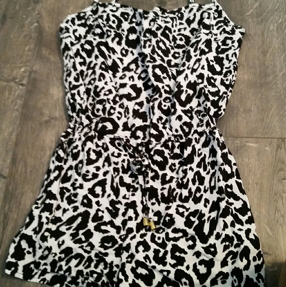 Animal print romper