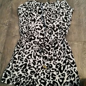 Animal print romper