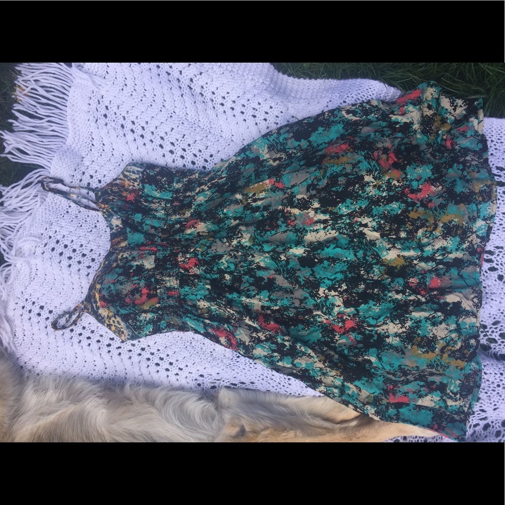 Cute multi color summer sun dress