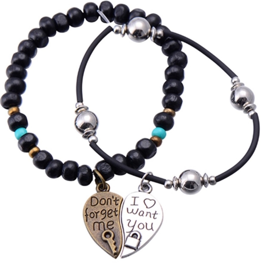 CLEARANCE  love charm couples BFF heart bracelet