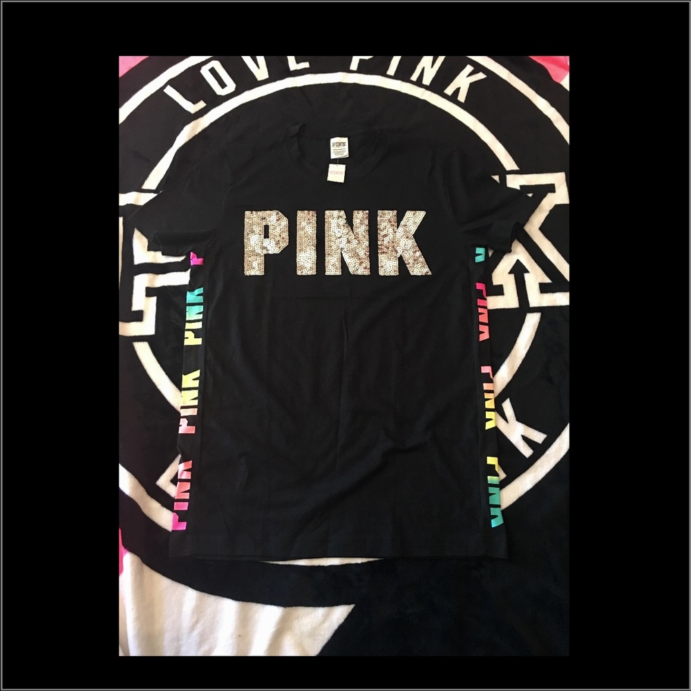 Victoria's Secret pink bling short sleeve tee