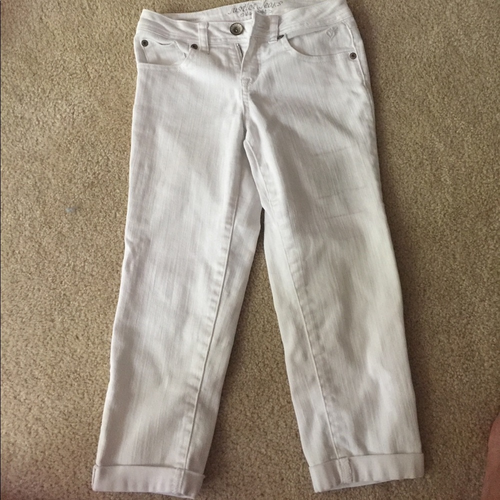 White Jean Capris