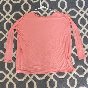 Piko long sleeve salmon top