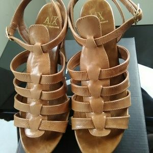 Armani Exchange shoes womens gladiator sandal leat