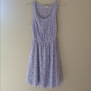 H&M lilac people lace skater dress