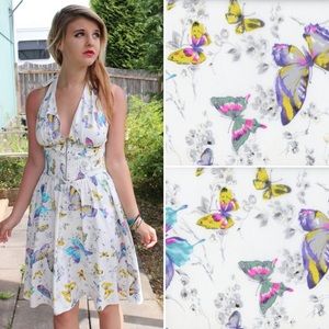 Betsey Johnson butterfly halter dress