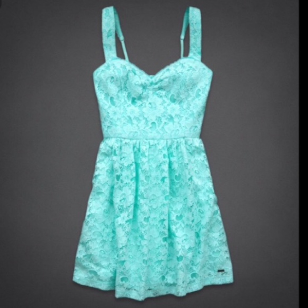 Hollister mint blue green lace dress