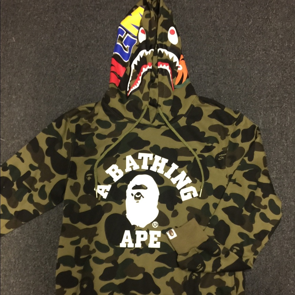 Bape OG 1st Camo Ape Head/Shark Pullover Hoodie