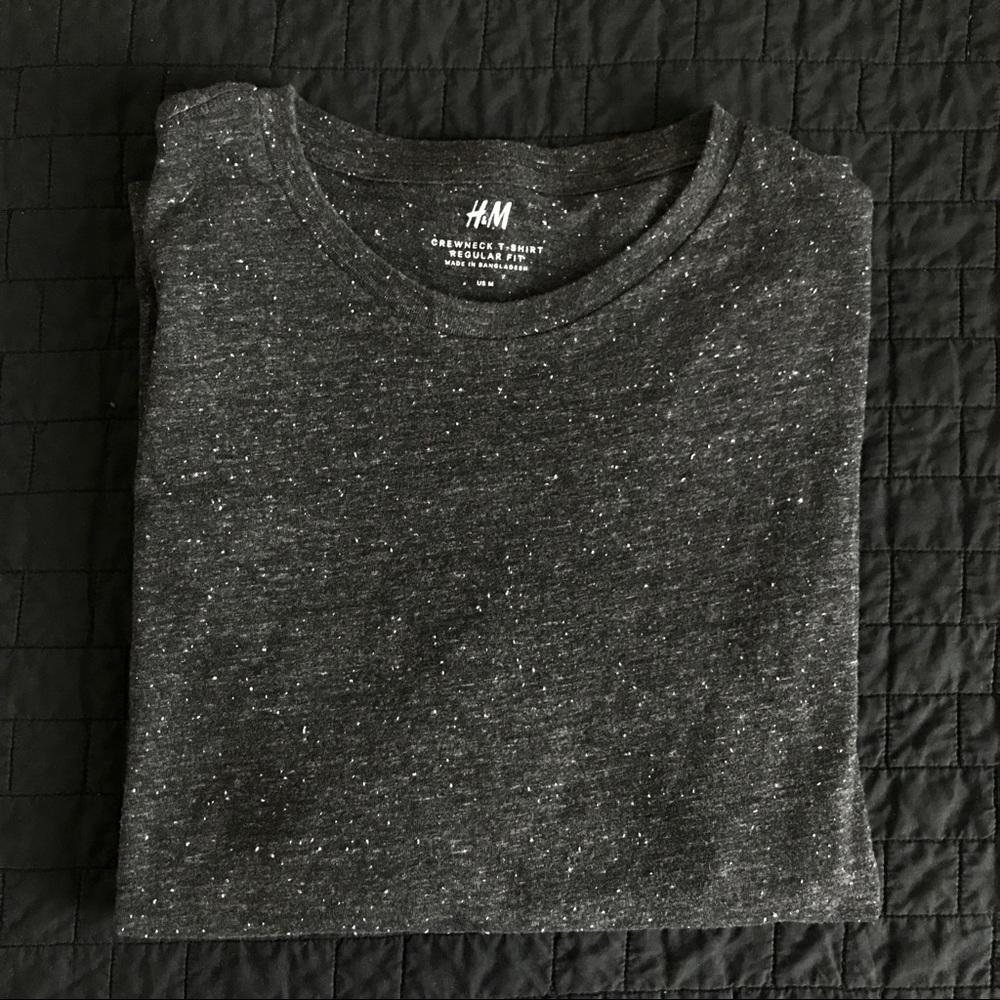 Black H&M Speckled T-Shirt