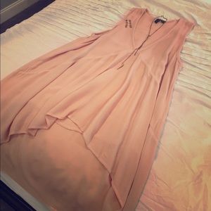 ANTHROPOLOGIE peach/nude tunic top